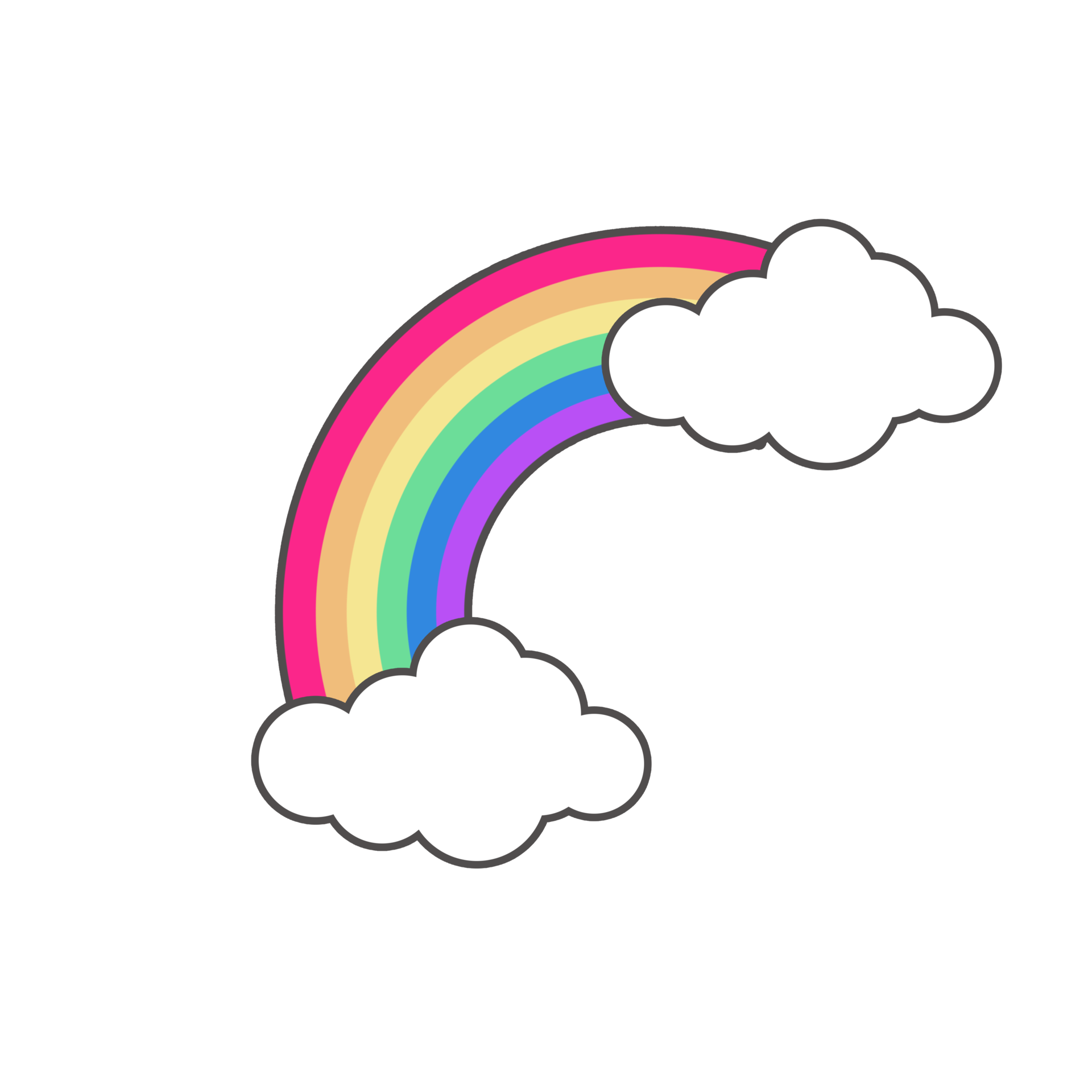Abstract kawaii cartoon rainbow 8507596 PNG