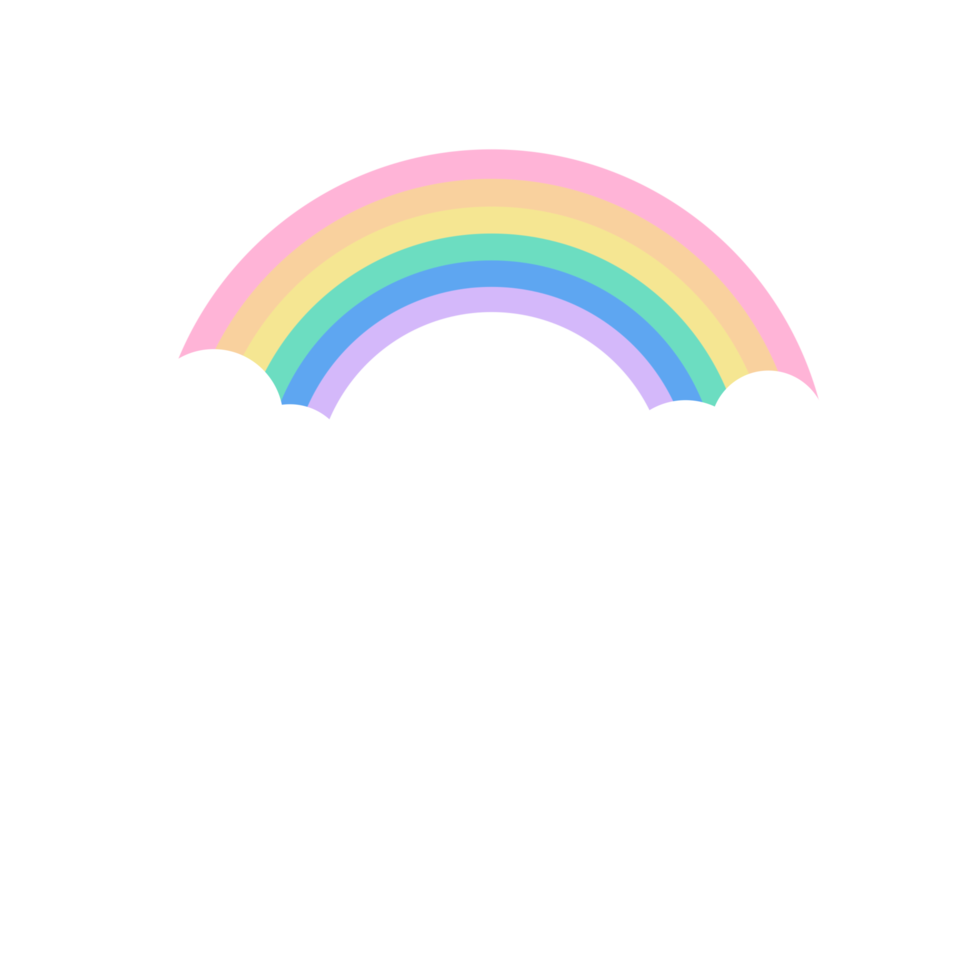 Abstract kawaii cartoon rainbow png