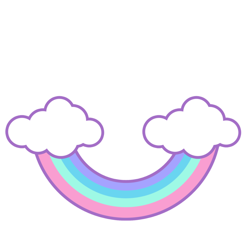 abstracte kawaii cartoon regenboog png