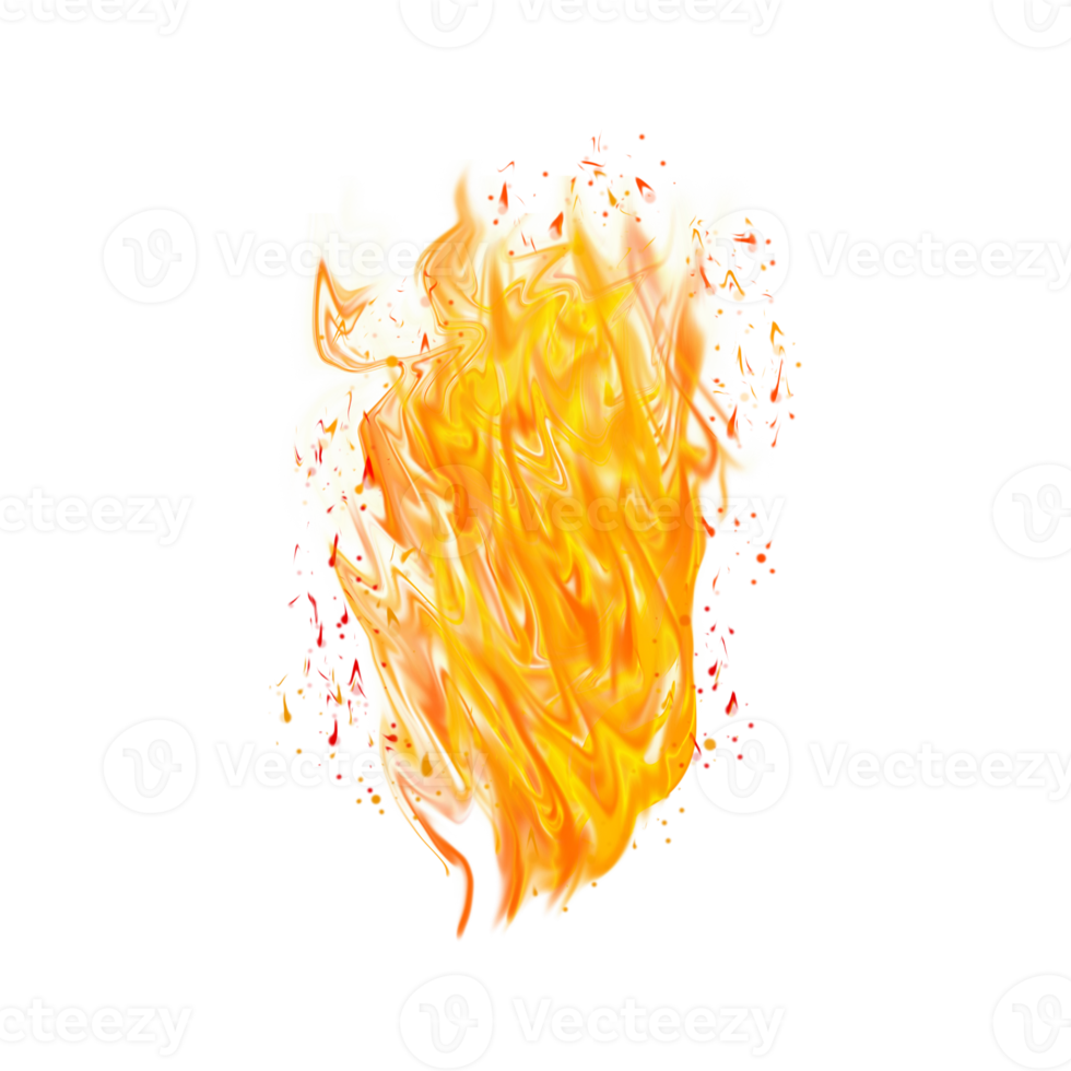 flamme de feu transparente. illustration de fumée de brouillard de feu. étincelle de feu ou effet spécial transparent isolé de fumée png