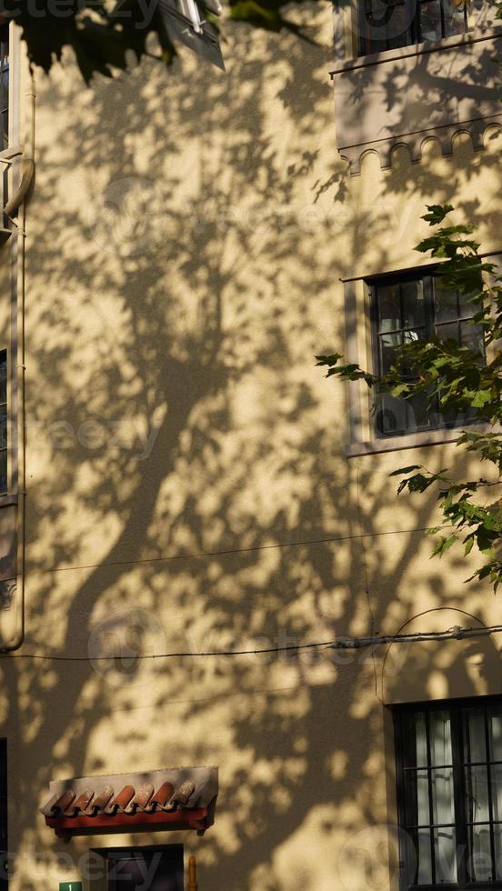 The beautiful old buildings view located in Shanghai under the warm sunlight in autumn photo