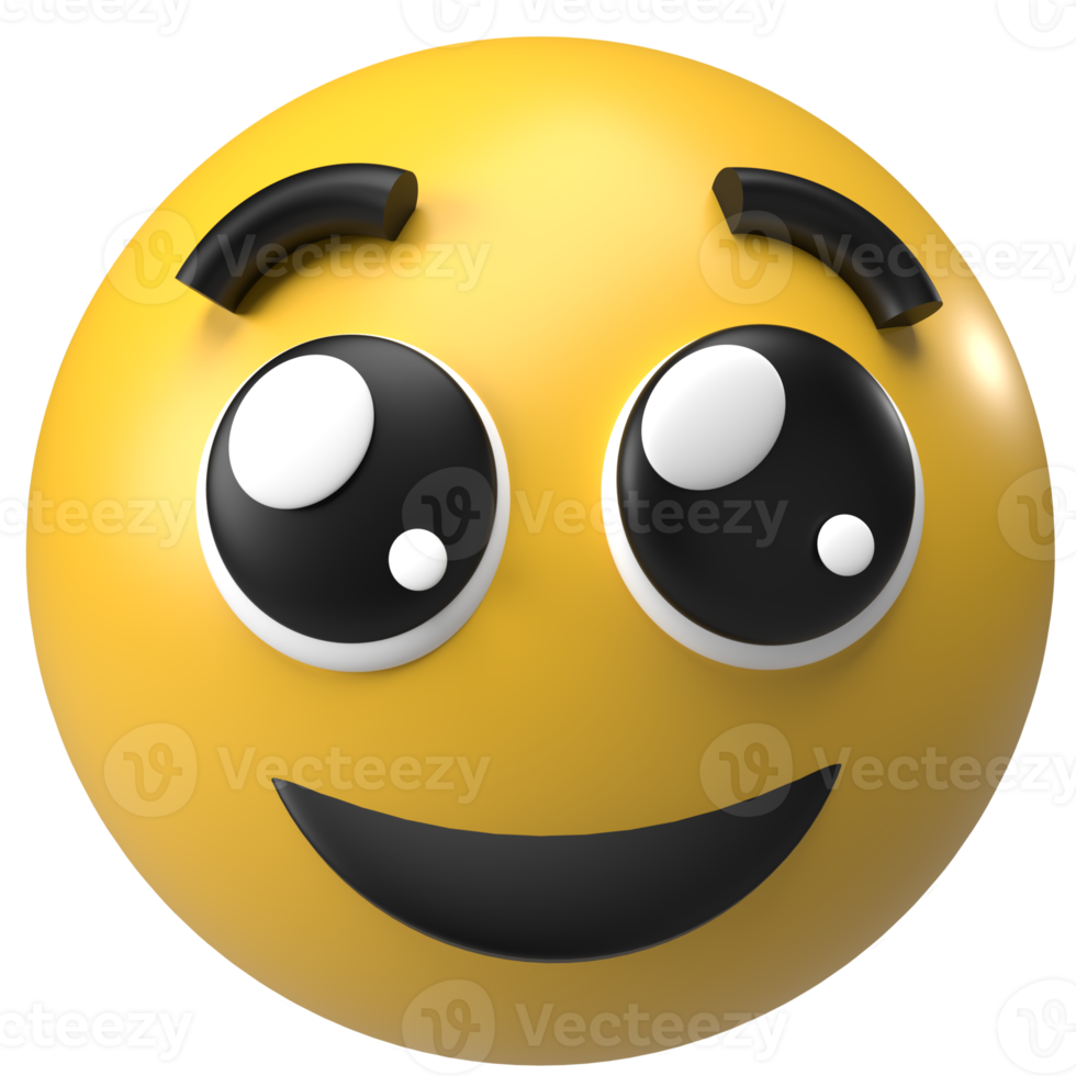 emoji icon 3d rendering png