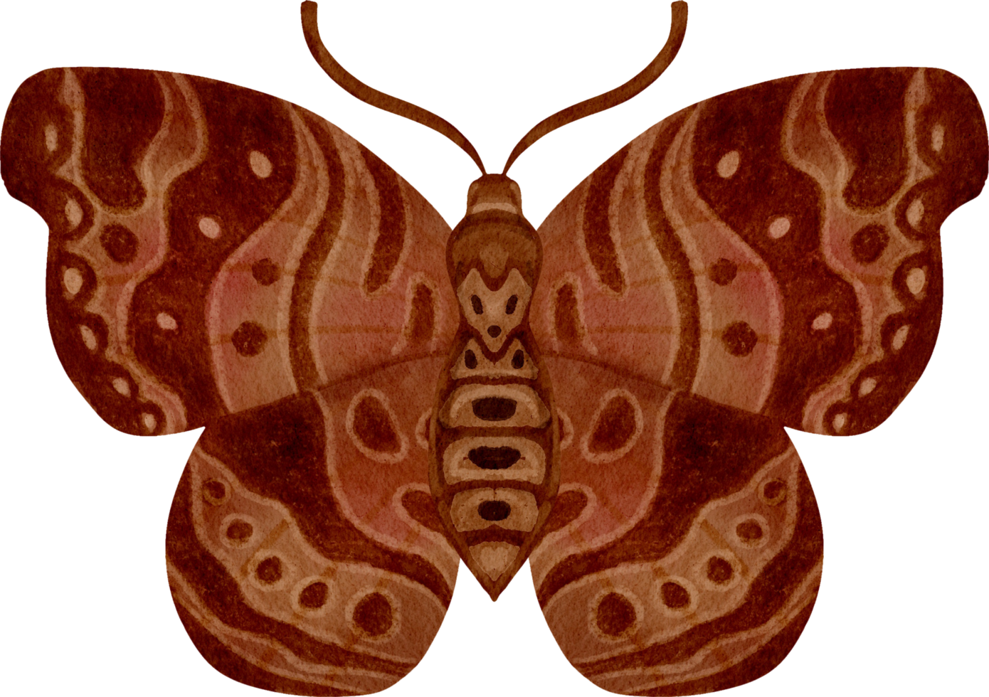 mariposa vintage acuarela png