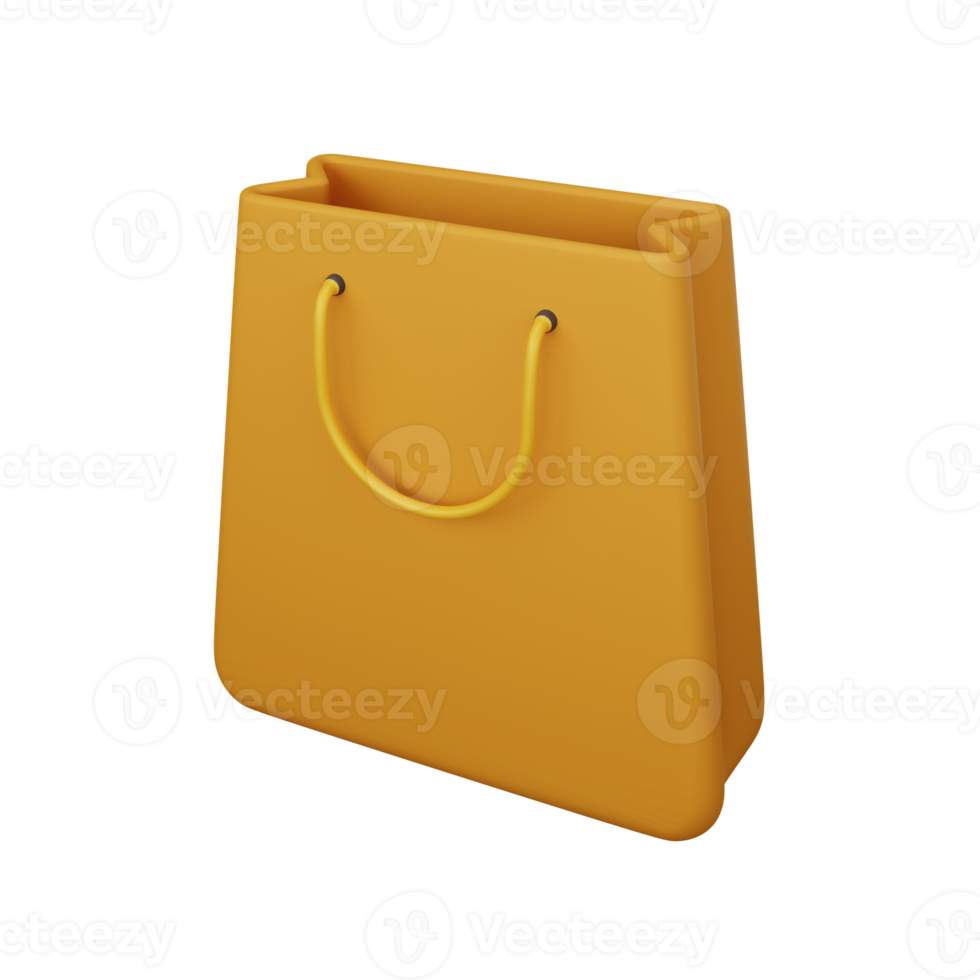 3d rendering shopping bag isolated useful for ecommerce or business online design illustration png