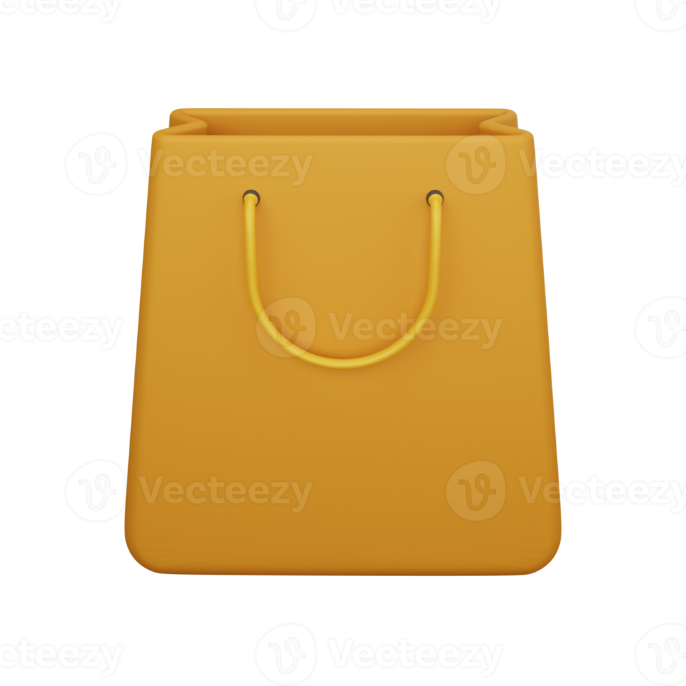 3d rendering shopping bag isolated useful for ecommerce or business online design illustration png
