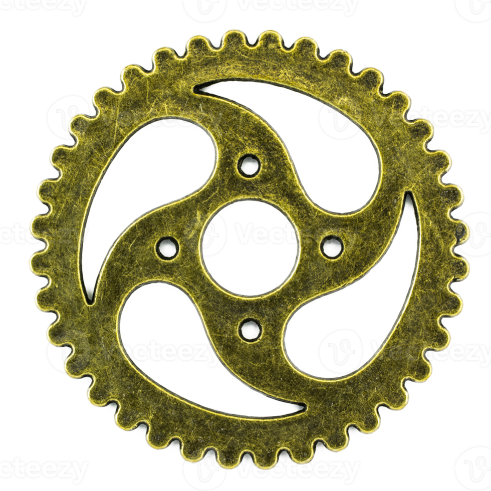 brass cog wheels on isolated background png