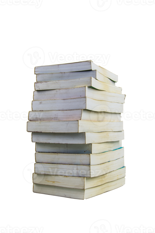 stack of books isolated on white background png