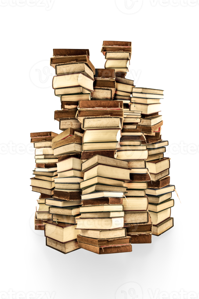 pilha de livros isolado no fundo branco png