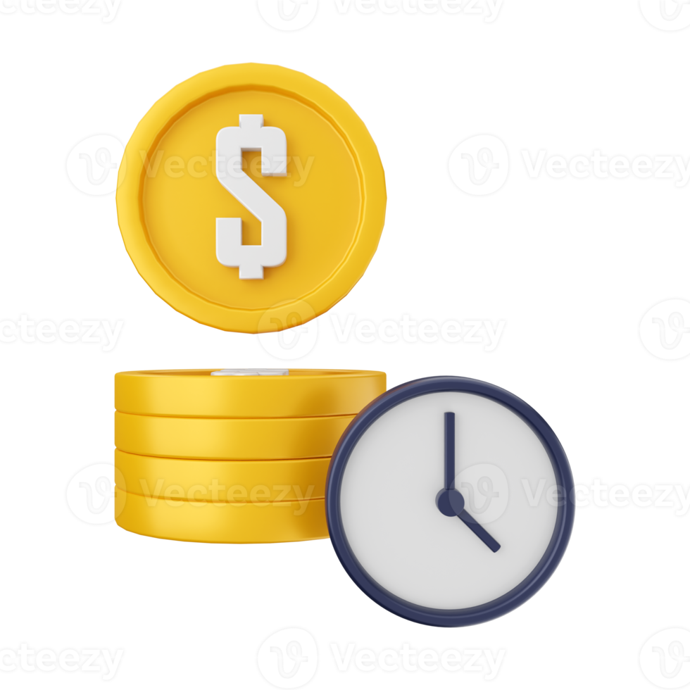 3d money coin icon illustration png