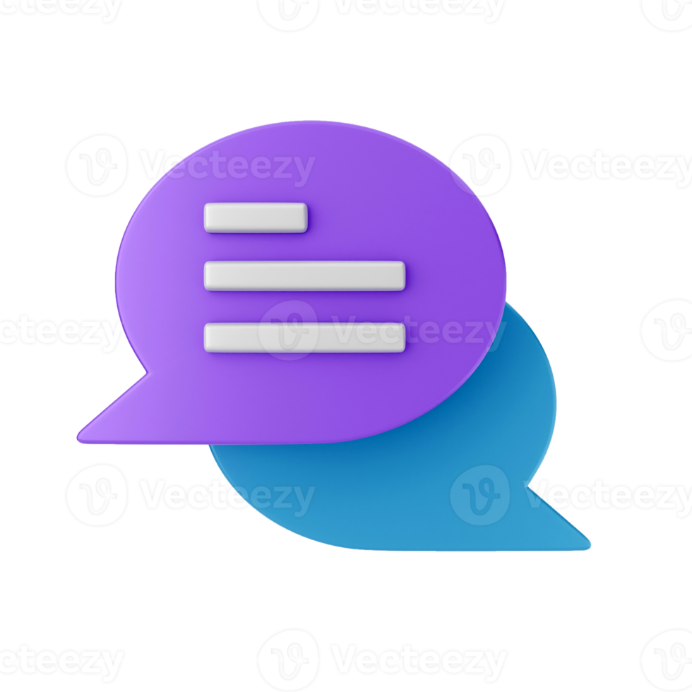 3d chat mail message notification chatting illustration png