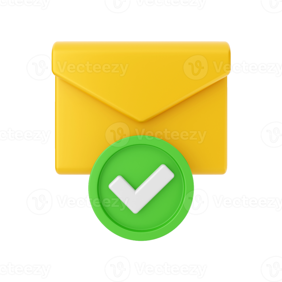 3d mail email message icon illustration png