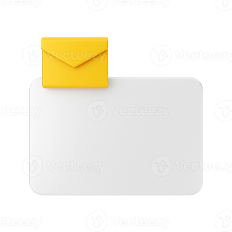 3d mail email message icon illustration png