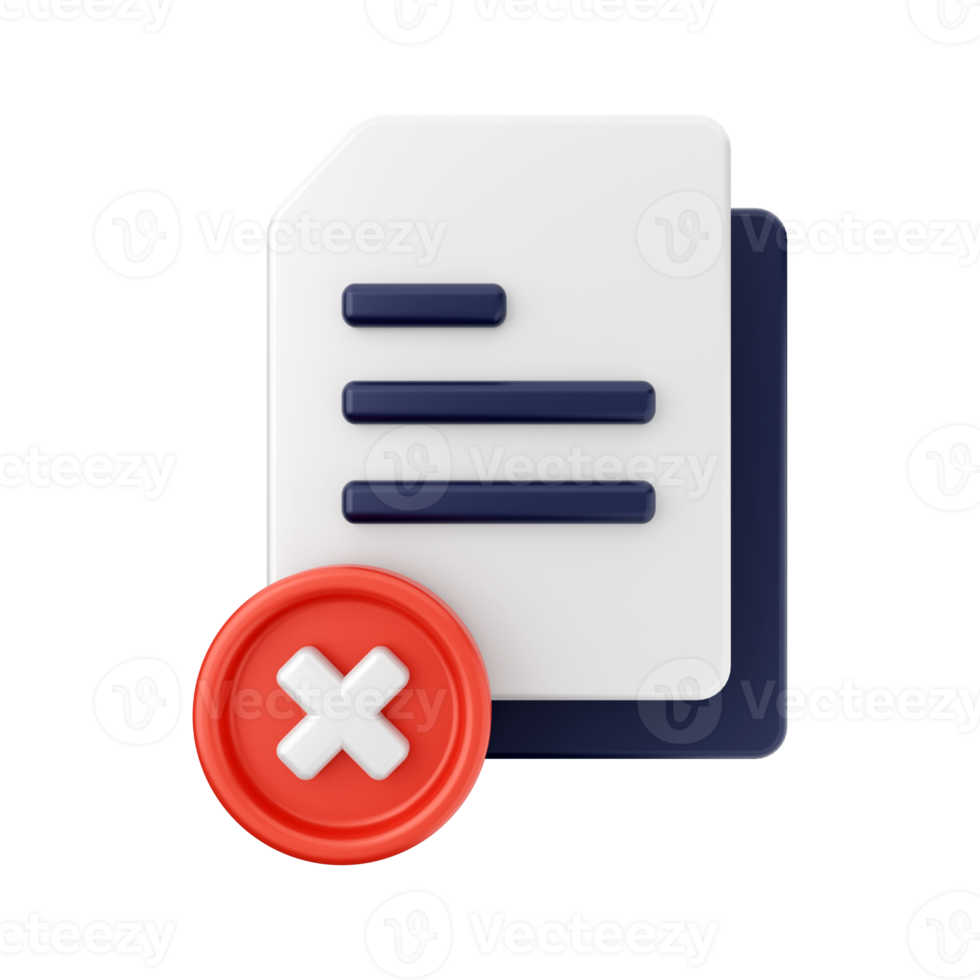 3d Document File Icon Illustration png