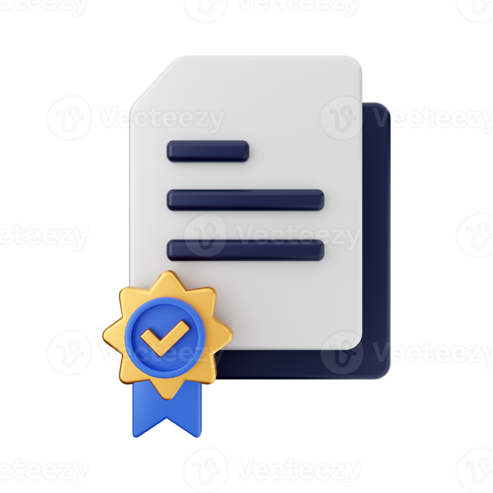 3d Document File Icon Illustration png