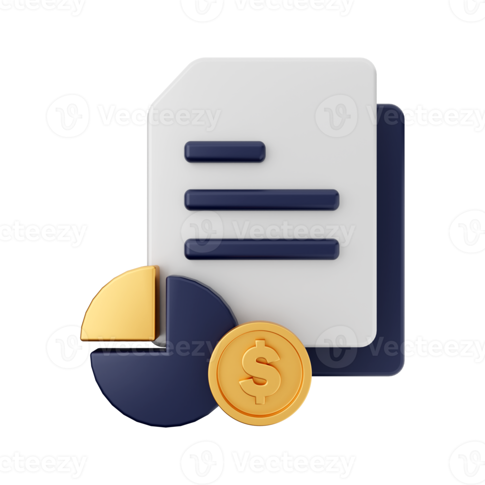 3d Document File Icon Illustration png