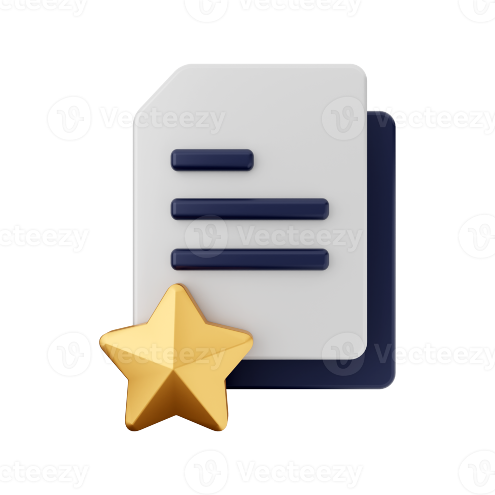 3d Document File Icon Illustration png