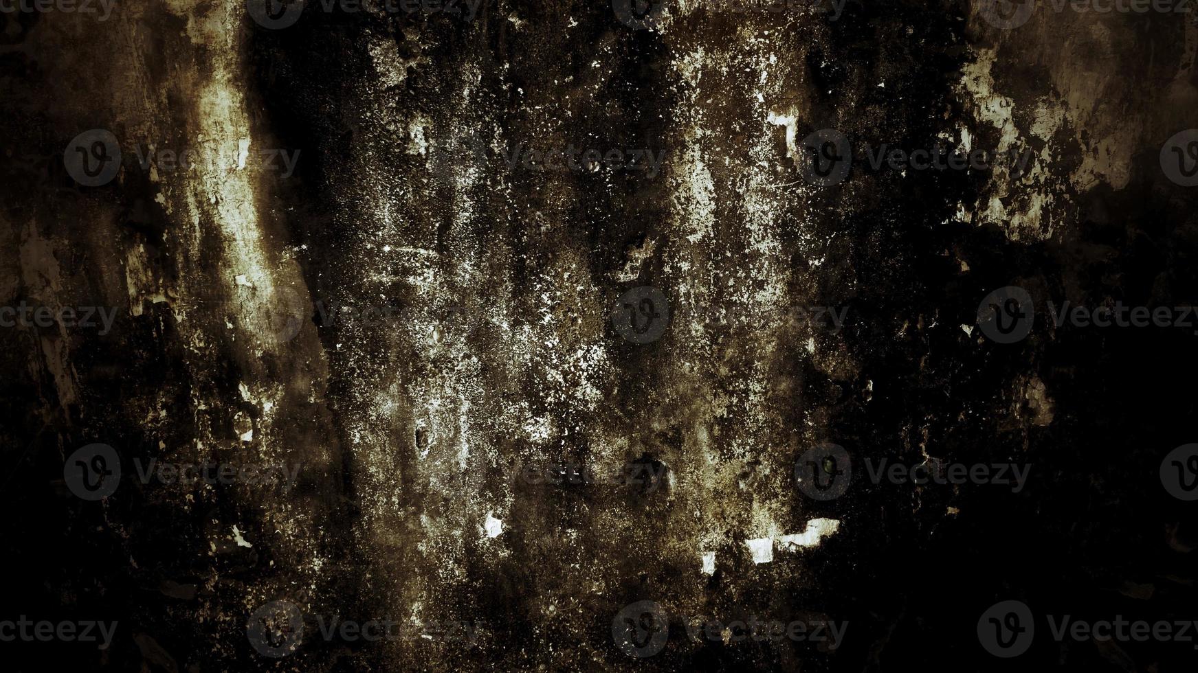 Scary dark old wall texture for the background, the wall is full of stains and scratches photo