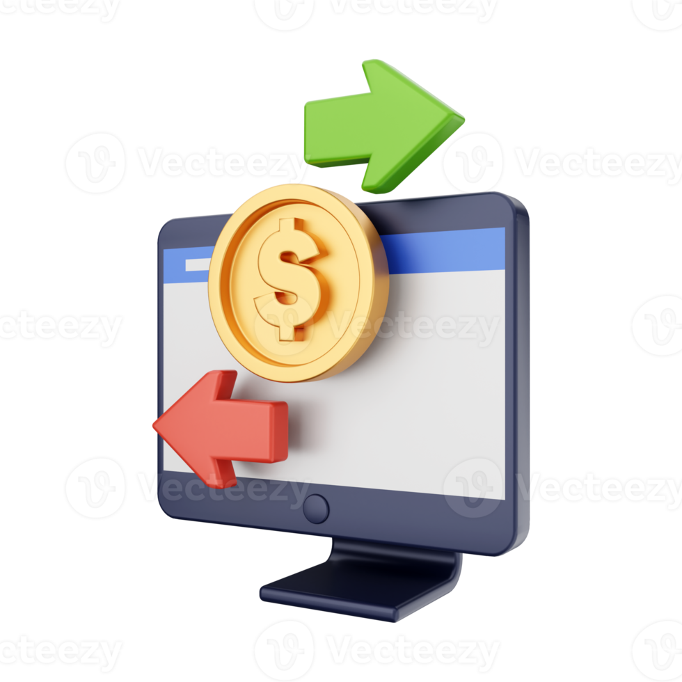 3d computer function icon illustration png