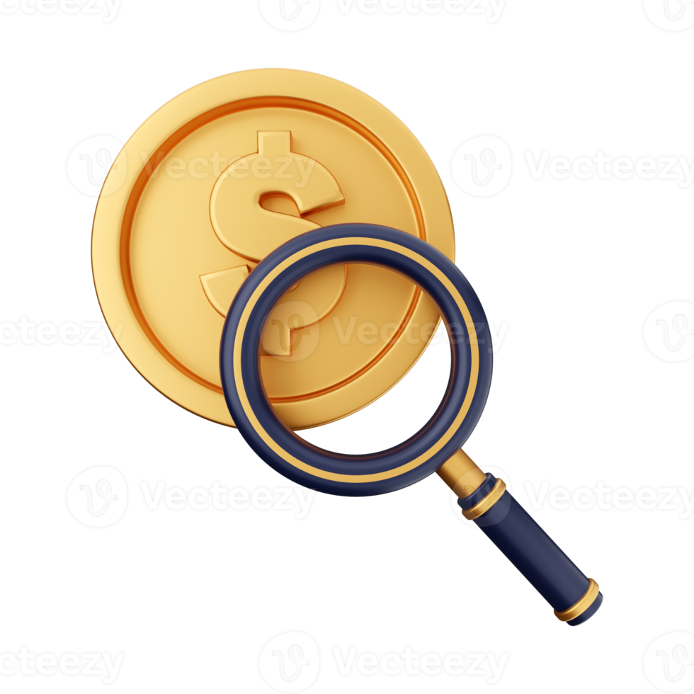 3d money coin icon illustration png