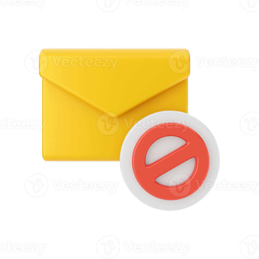 3d mail email message icon illustration png