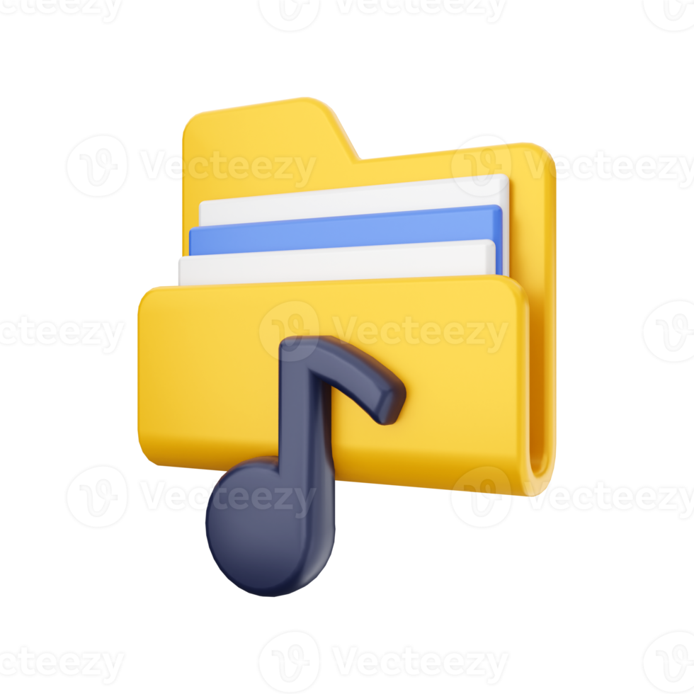 3d folder file icon Illustration png