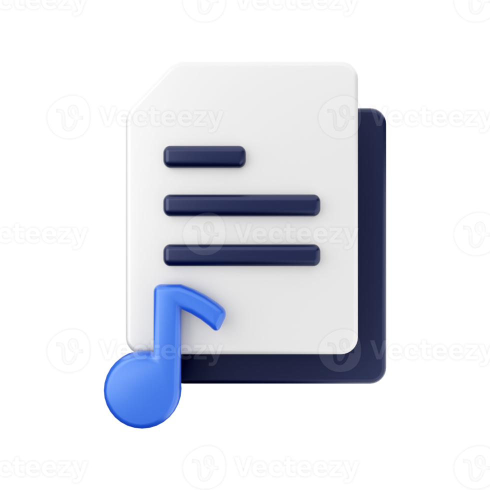 3d Document File Icon Illustration png