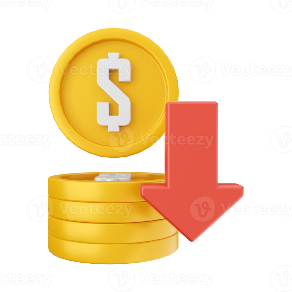 3d money coin icon illustration png