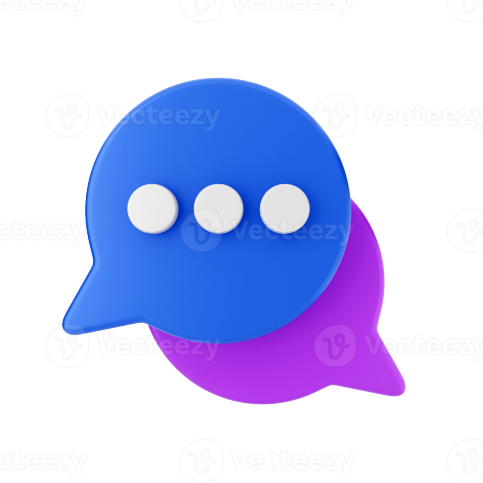 3d chat mail message notification chatting illustration png