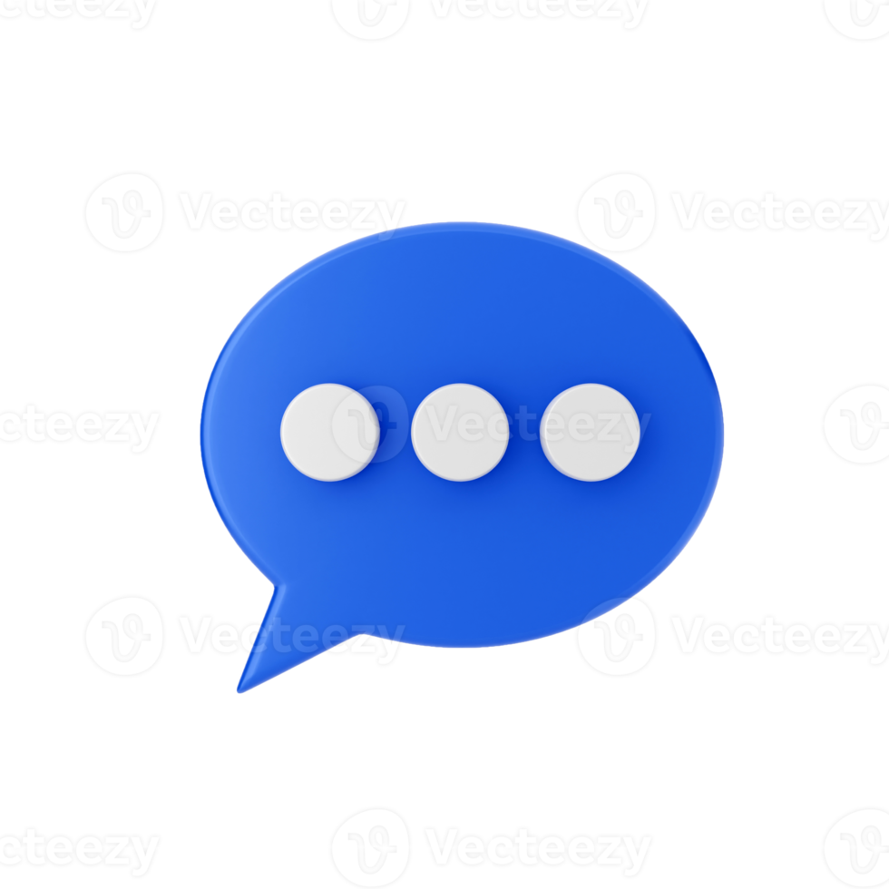 notification de message de messagerie de chat 3d illustration de chat png