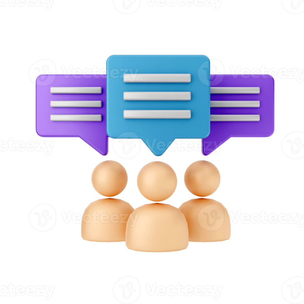 3d chat mail message notification chatting illustration png