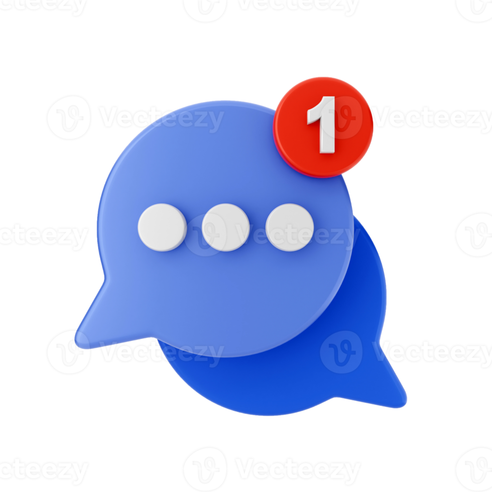 3d chat mail message notification chatting illustration png
