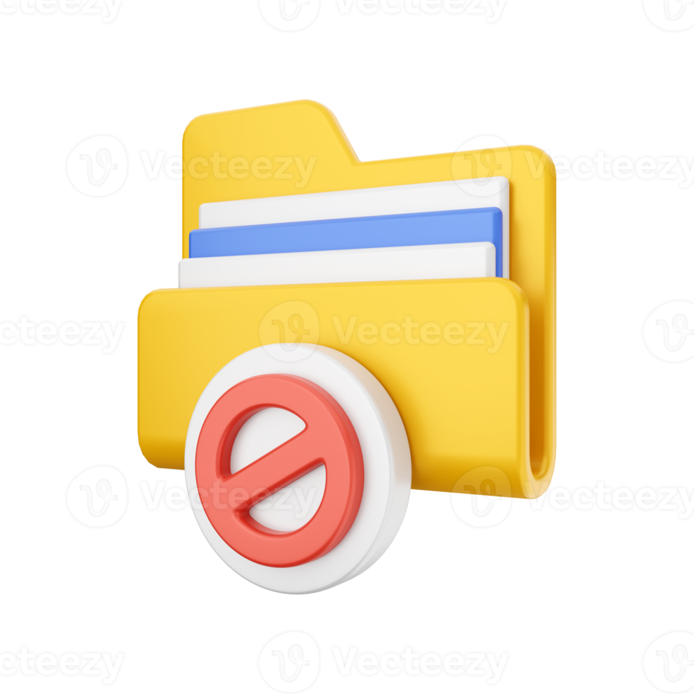 3d folder file icon Illustration png