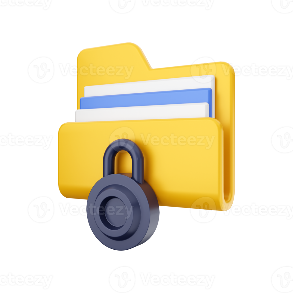 3d folder file icon Illustration png