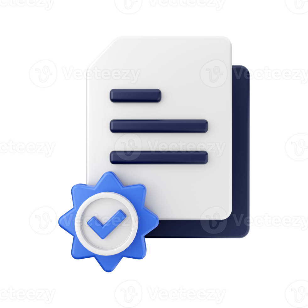 3d Document File Icon Illustration png