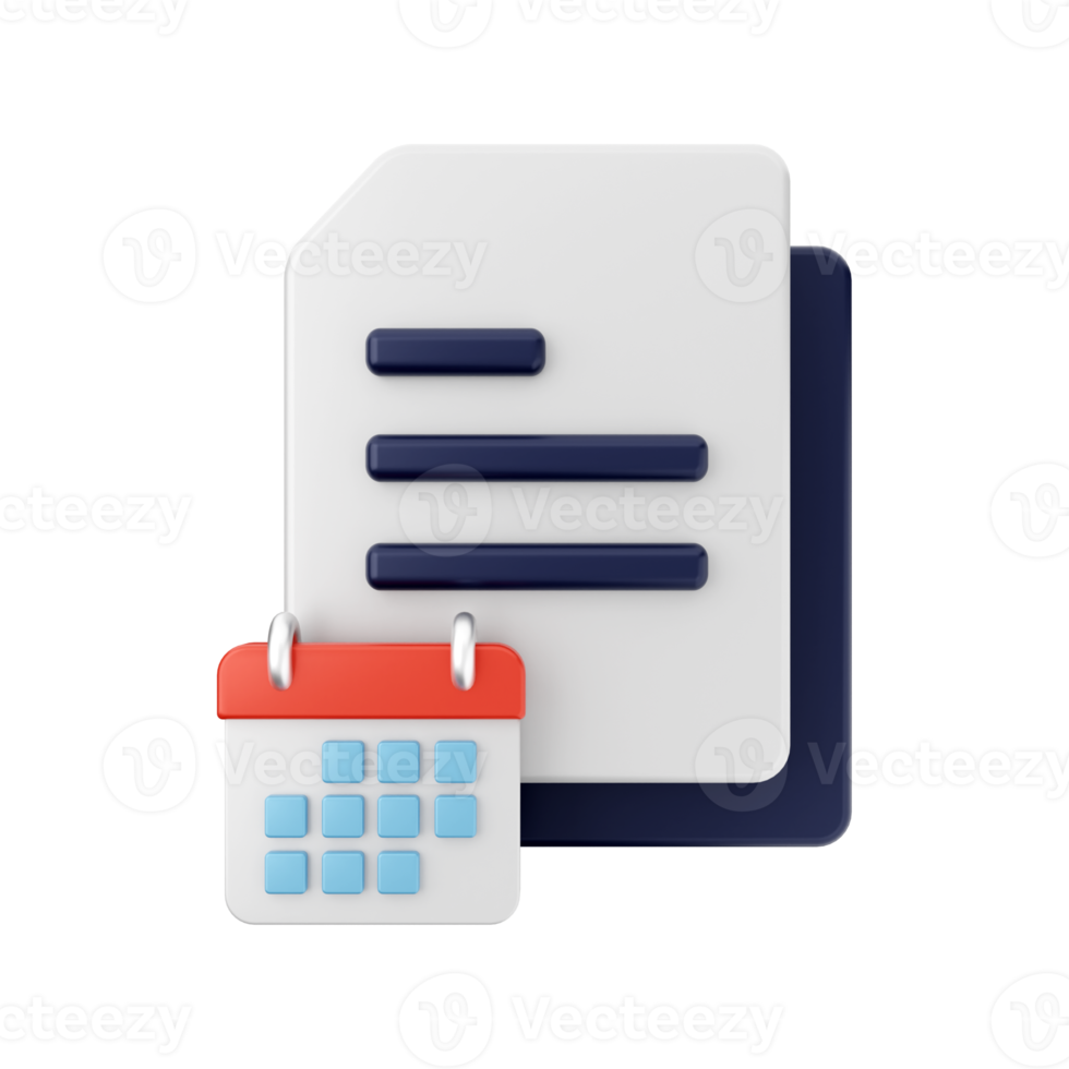 3d Document File Icon Illustration png