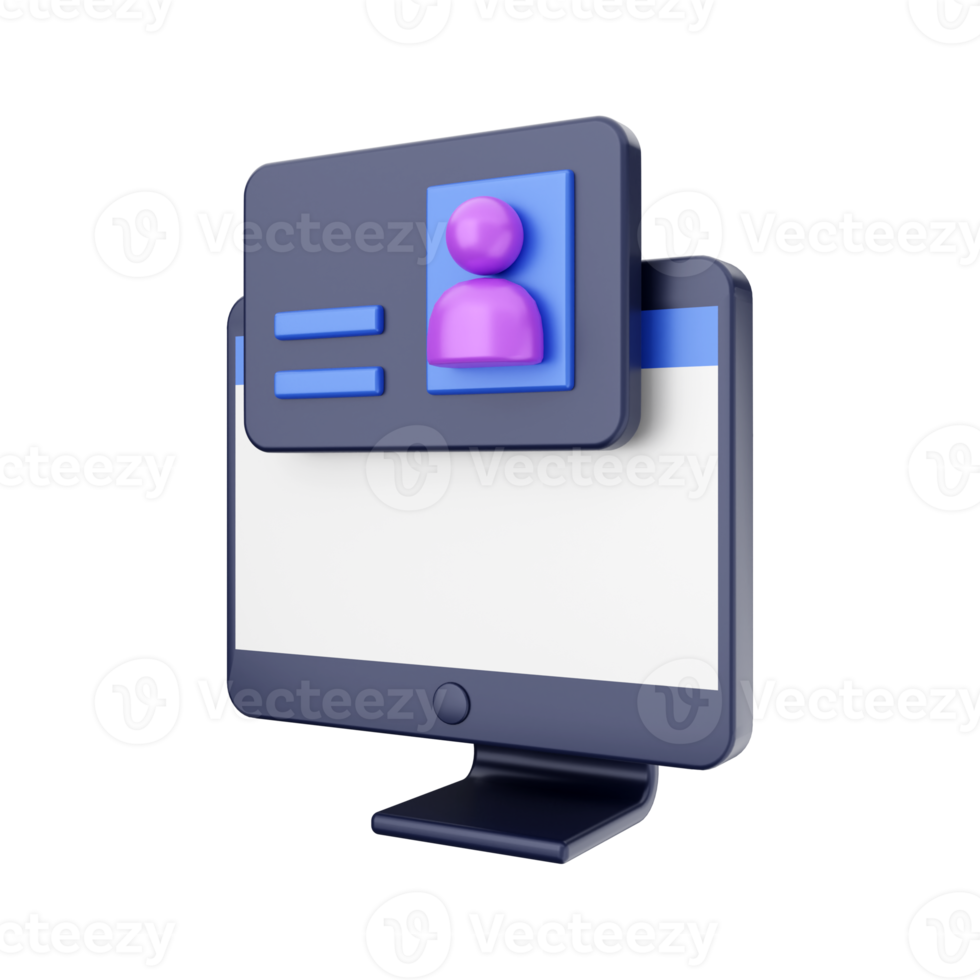 3d computer function icon illustration png