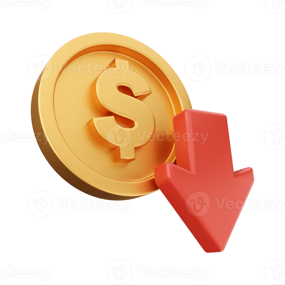 3d money coin icon illustration png