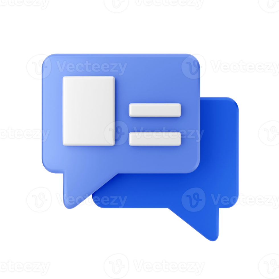 3d chat mail message notification chatting illustration png