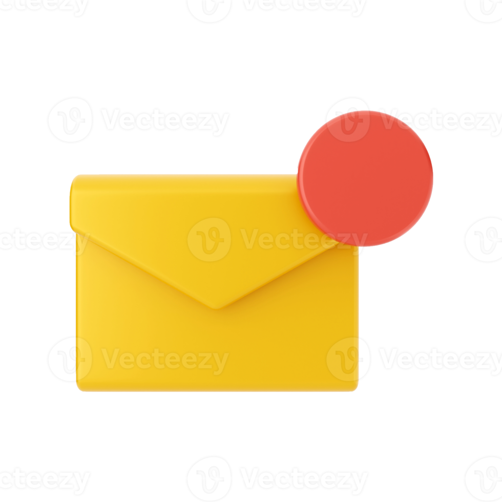 3d mail email message icon illustration png