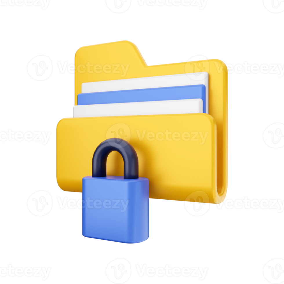 3d folder file icon Illustration png