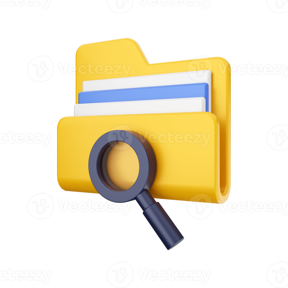 3d folder file icon Illustration png