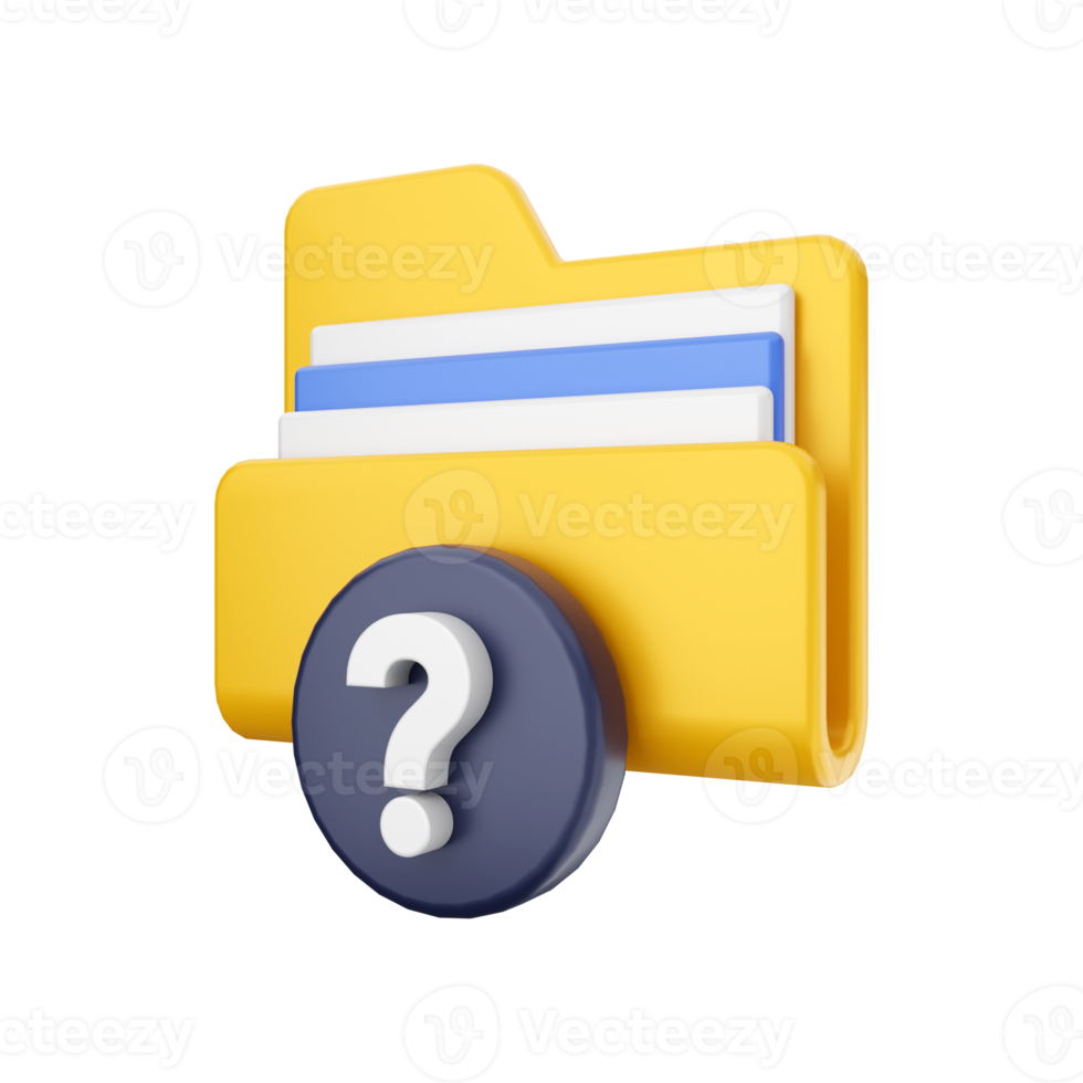 3d folder file icon Illustration png