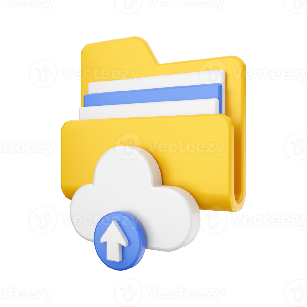 3d folder file icon Illustration png