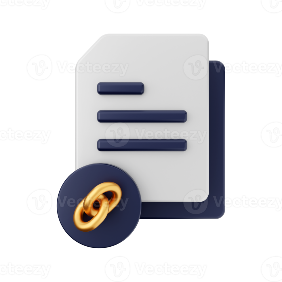 3d Document File Icon Illustration png