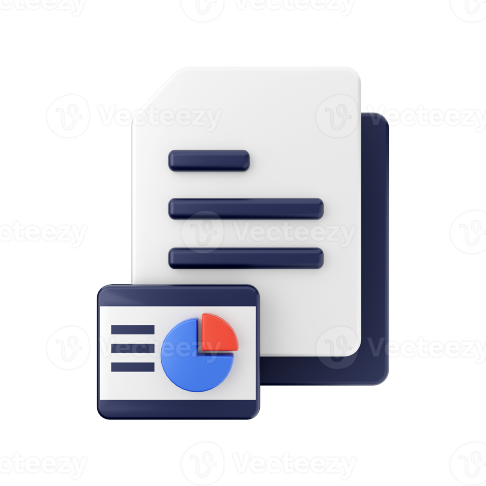 3d Document File Icon Illustration png
