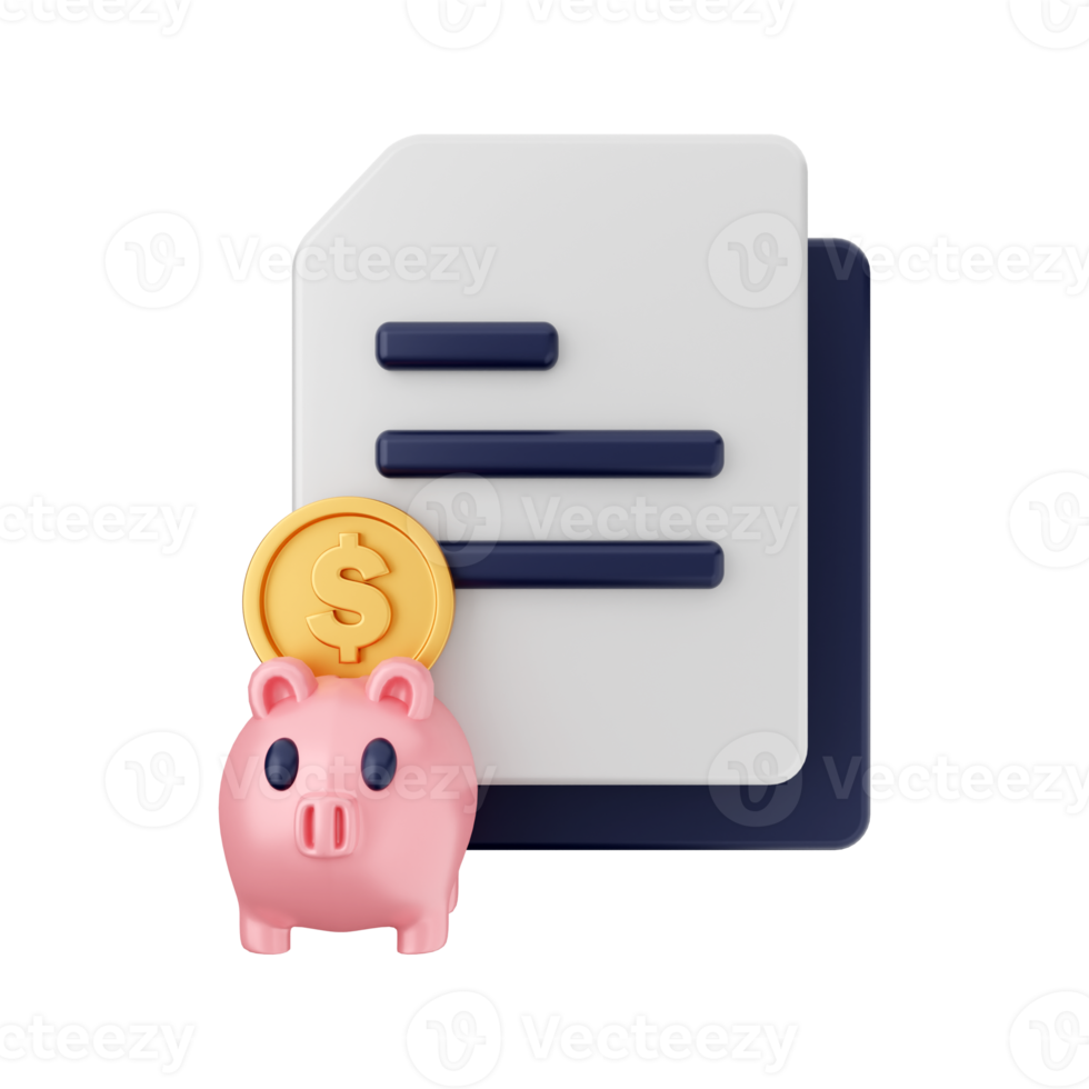 3d Document File Icon Illustration png