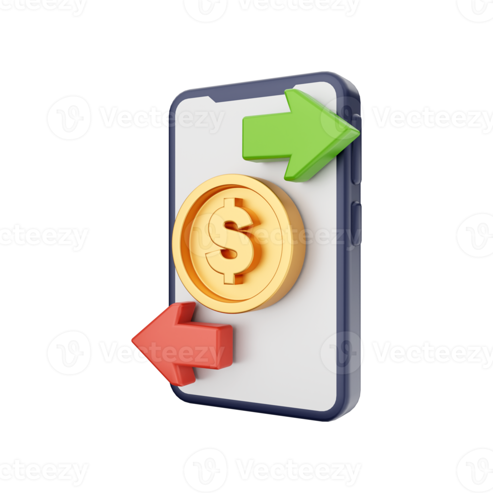 3d smartphone function icon illustration png
