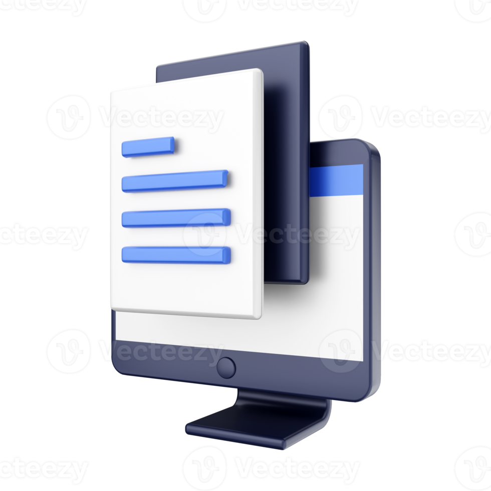 3D computer functie pictogram illustratie png