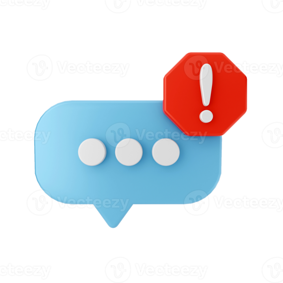 3D-Chat-Mail-Nachricht Benachrichtigung Chat-Illustration png