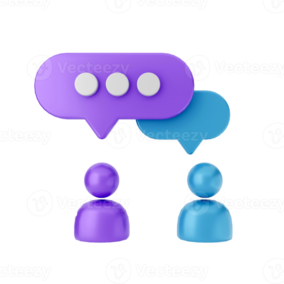 3d chat mail message notification chatting illustration png